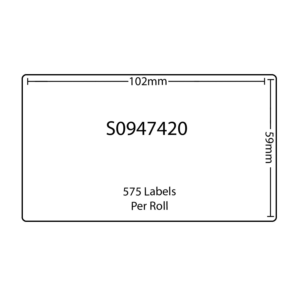 Dymo Compatible Labels S0947420 (102x59mm) tradingmadeeasy.co.uk