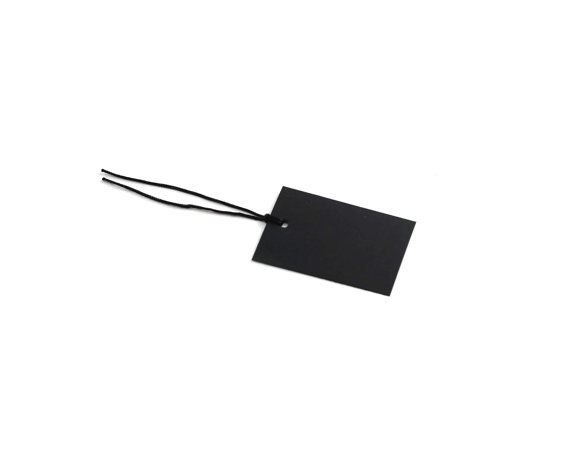 100 x Strung Hanging Card Clothing Tags 70mm x 45mm Black tradingmadeeasy.co.uk