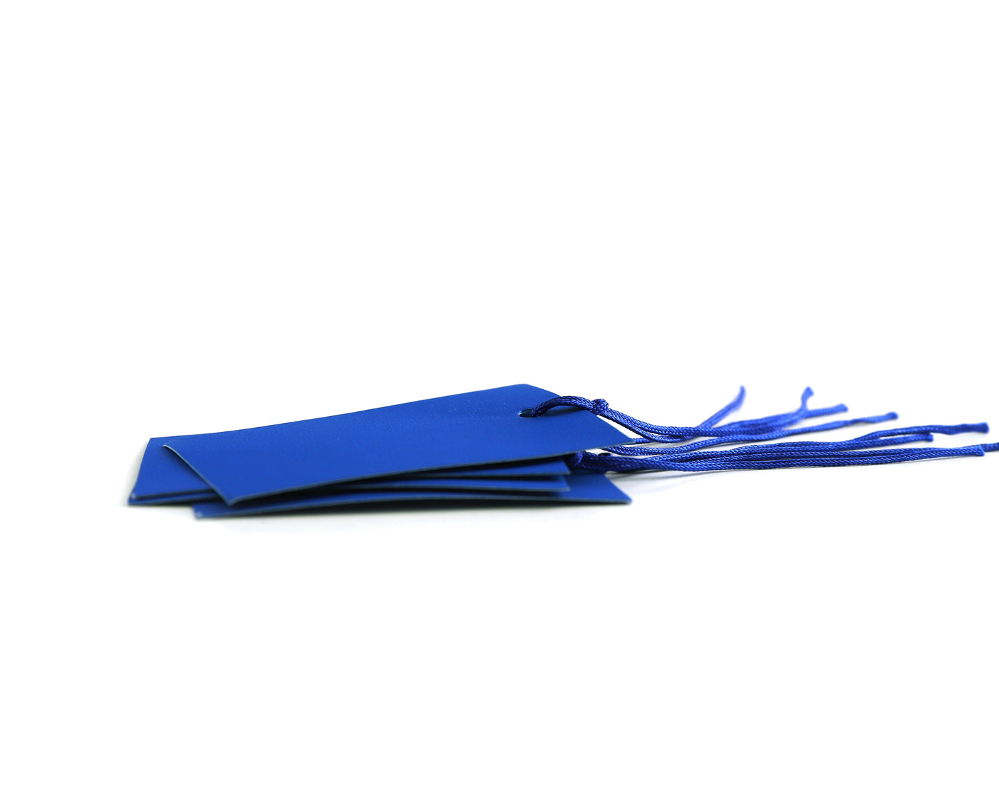 100 x Strung Hanging Card Clothing Tags 60mm x 40mm Blue tradingmadeeasy.co.uk