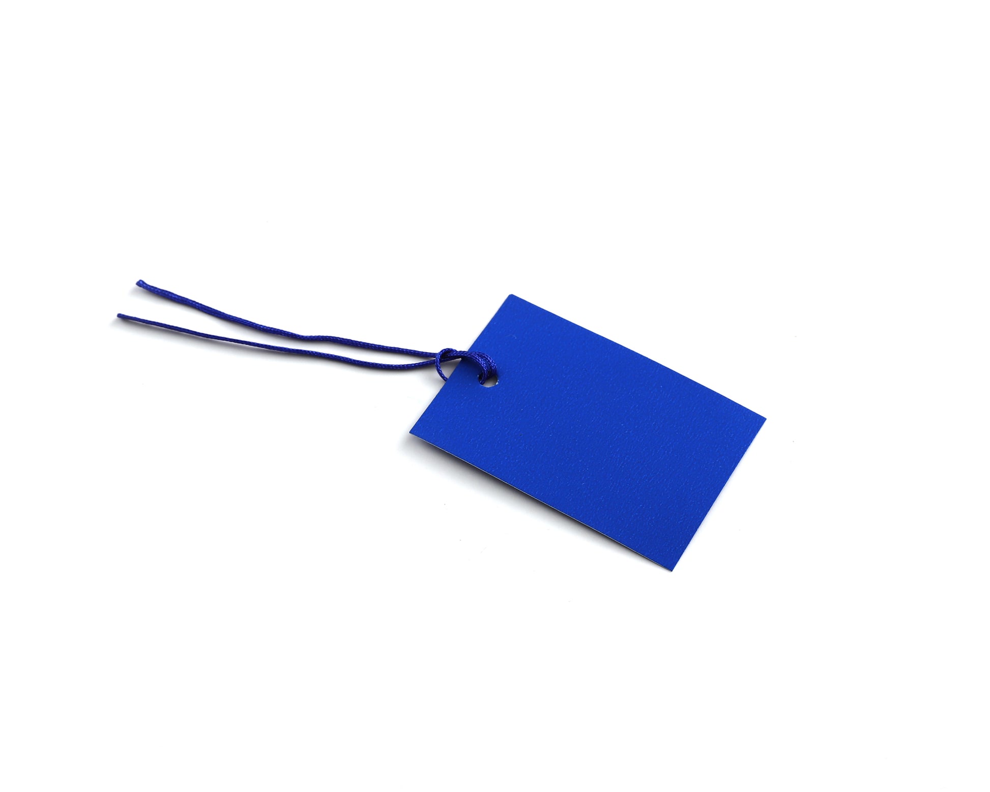 100 x Strung Hanging Card Clothing Tags 60mm x 40mm Blue tradingmadeeasy.co.uk