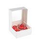 Cupcake Boxes White Holds 4 Single Fairy Cake with Clear Window Cardboard Packaging Box Baking Kids Muffins Cookies Weddings tradingmadeeasy.co.uk