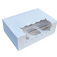 Cupcake Boxes White Holds 6 Single Fairy Cake with Clear Window Cardboard Packaging Box Baking Kids Muffins Cookies Weddings tradingmadeeasy.co.uk