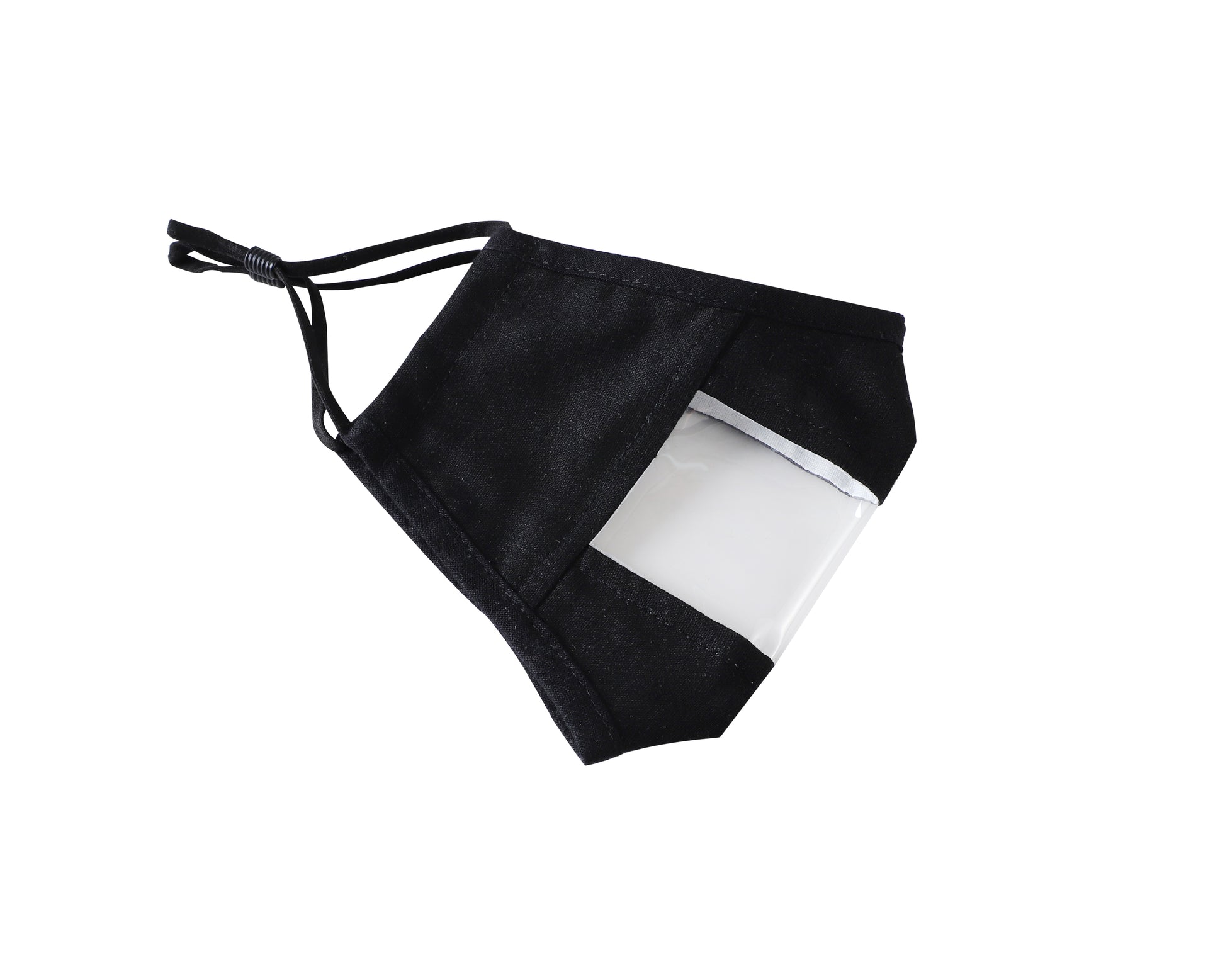 Komonee Transparent See Through Kids Cotton Washable Reusable Black Face Mask tradingmadeeasy.co.uk