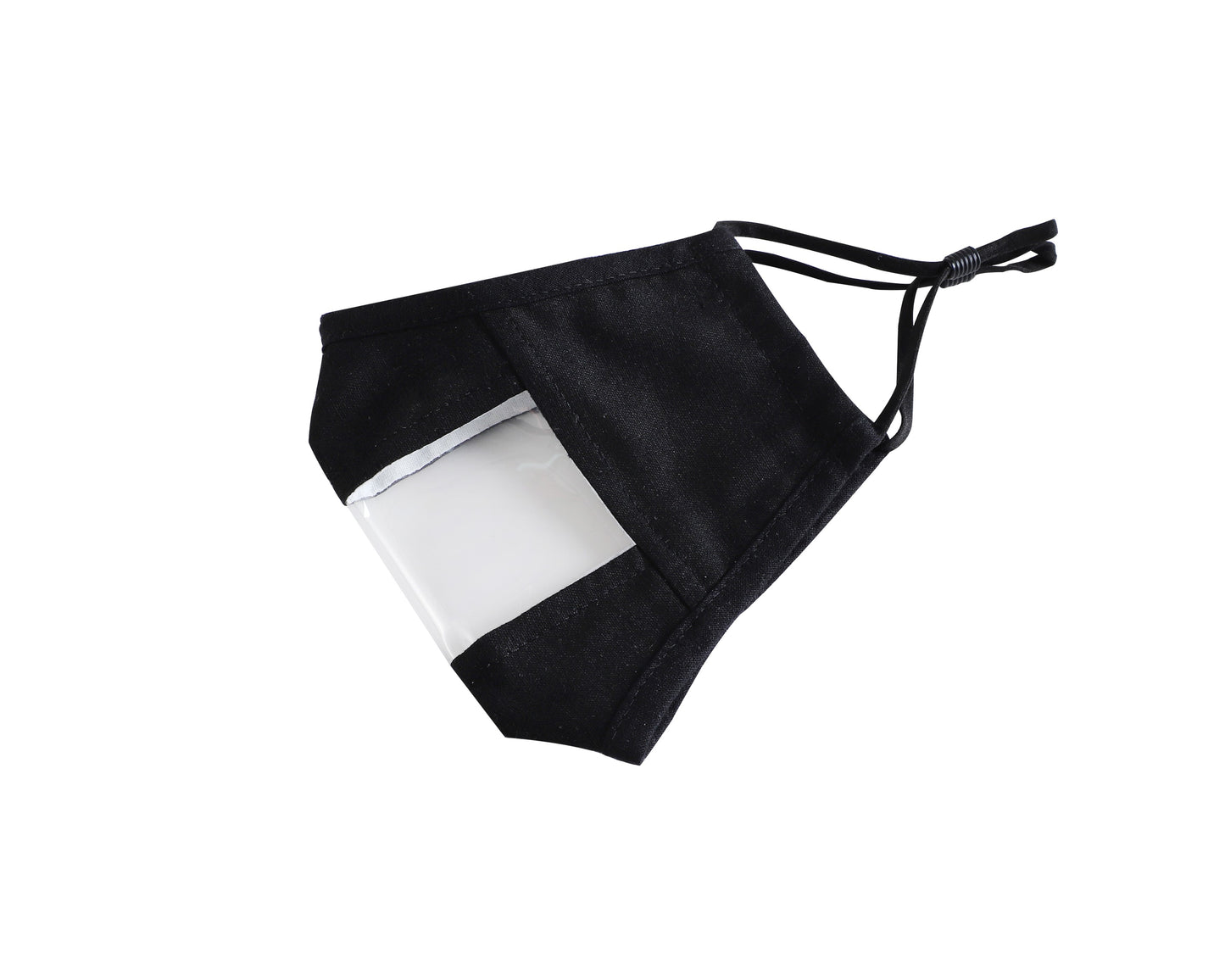 Komonee Transparent See Through Kids Cotton Washable Reusable Black Face Mask tradingmadeeasy.co.uk