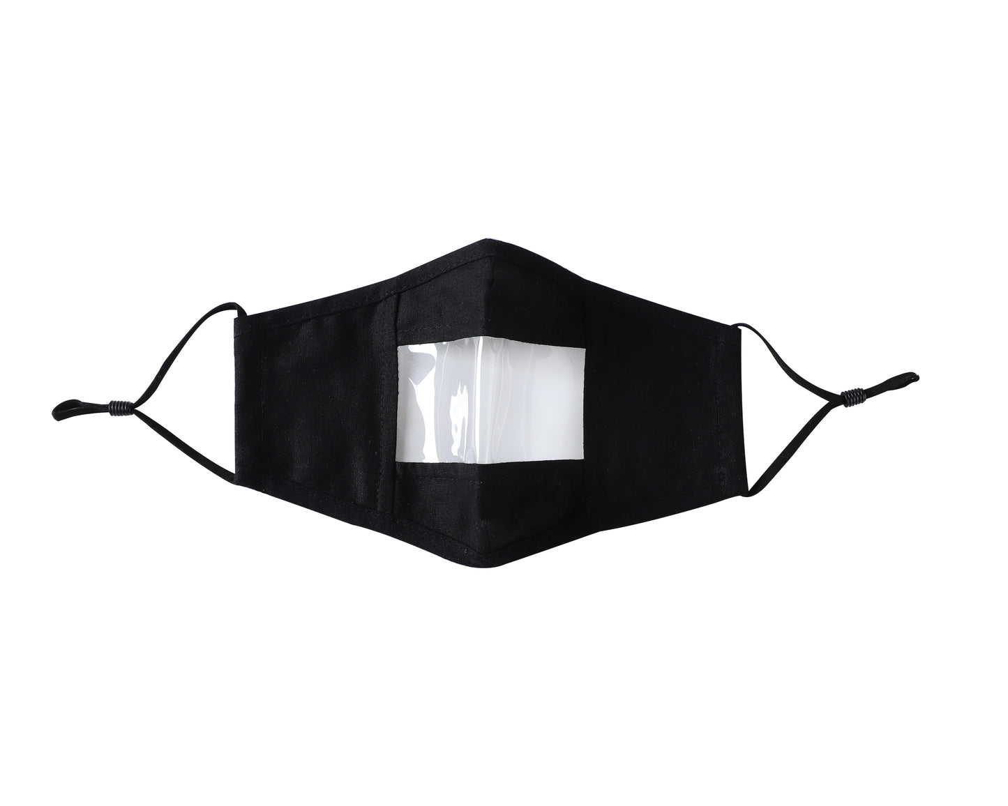 Komonee Transparent See Through Kids Cotton Washable Reusable Black Face Mask tradingmadeeasy.co.uk