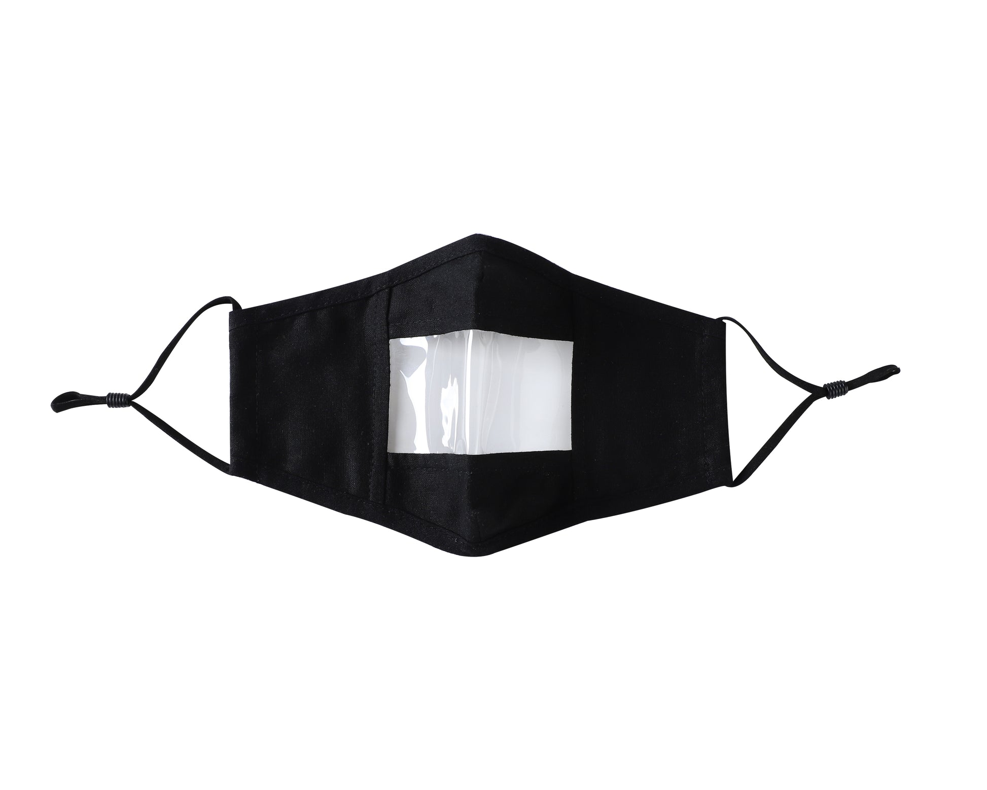 Komonee Transparent See Through Kids Cotton Washable Reusable Black Face Mask tradingmadeeasy.co.uk