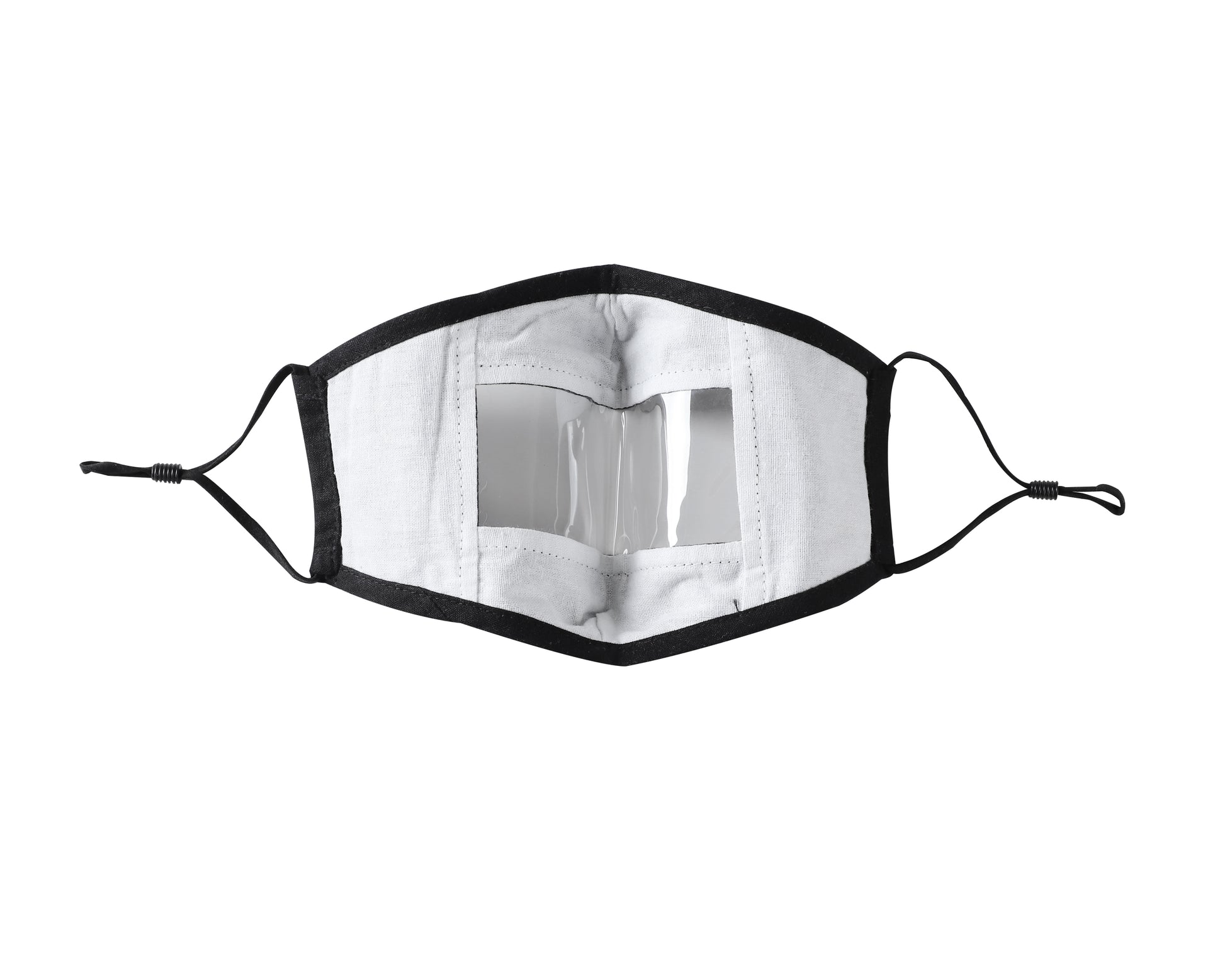 Komonee Transparent See Through Kids Cotton Washable Reusable Black Face Mask tradingmadeeasy.co.uk