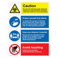 Caution Social Distancing Measures Avoid Touching Plastic Sign (BS24) tradingmadeeasy.co.uk