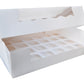 Cupcake Boxes White Holds 24 Single Fairy Cake Clear Window Cardboard Packaging Box Baking Kids Muffins Cookies Weddings tradingmadeeasy.co.uk