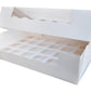 Cupcake Boxes White Holds 24 Single Fairy Cake Clear Window Cardboard Packaging Box Baking Kids Muffins Cookies Weddings tradingmadeeasy.co.uk