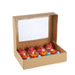 Cupcake Boxes Kraft Brown Holds 12 Single Fairy Cake with Clear Window Cardboard Packaging Box Baking Kids Muffins Cookies Weddings tradingmadeeasy.co.uk
