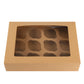 Cupcake Boxes Kraft Brown Holds 12 Single Fairy Cake with Clear Window Cardboard Packaging Box Baking Kids Muffins Cookies Weddings tradingmadeeasy.co.uk