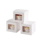 Cupcake Boxes Individual White Single Fairy Cake with Clear Window Cardboard Packaging Box Baking Kids Muffins Cookies Wedding tradingmadeeasy.co.uk