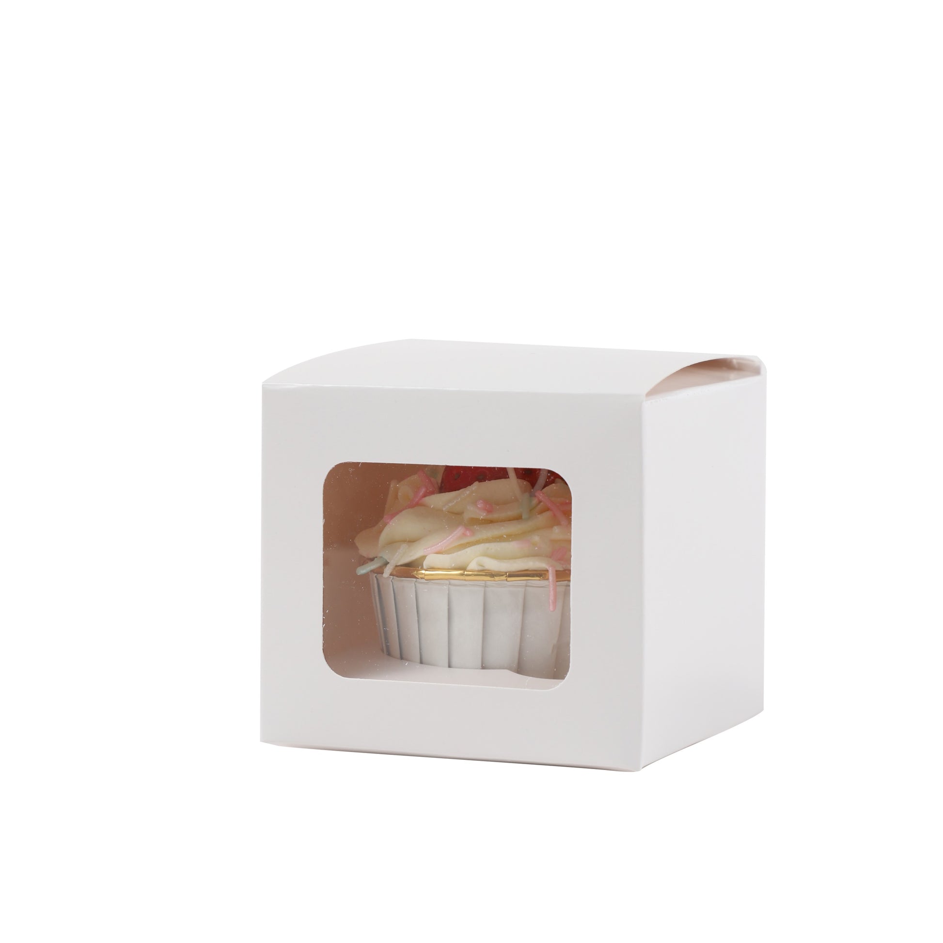 Cupcake Boxes Individual White Single Fairy Cake with Clear Window Cardboard Packaging Box Baking Kids Muffins Cookies Wedding tradingmadeeasy.co.uk