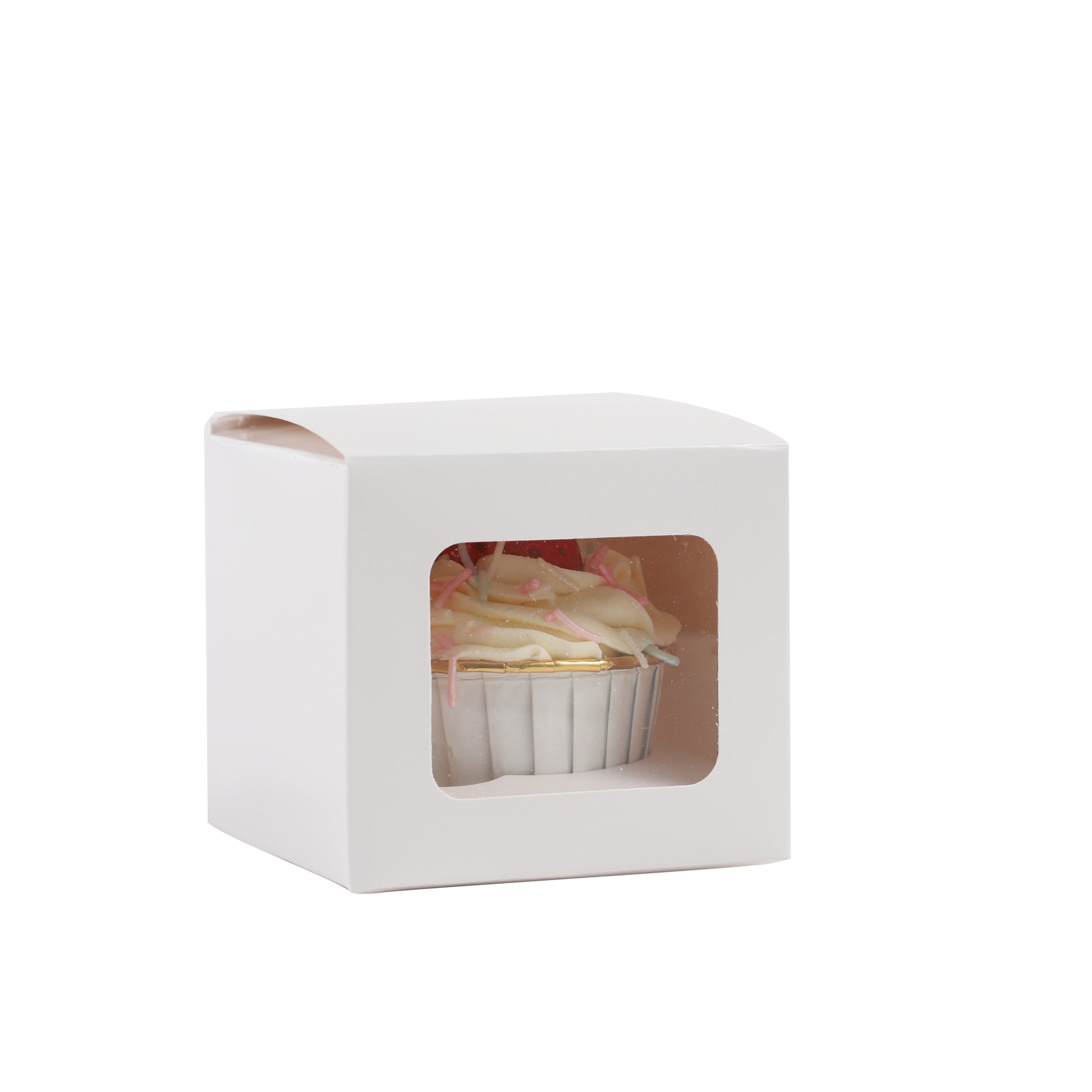 Cupcake Boxes Individual White Single Fairy Cake with Clear Window Cardboard Packaging Box Baking Kids Muffins Cookies Wedding tradingmadeeasy.co.uk