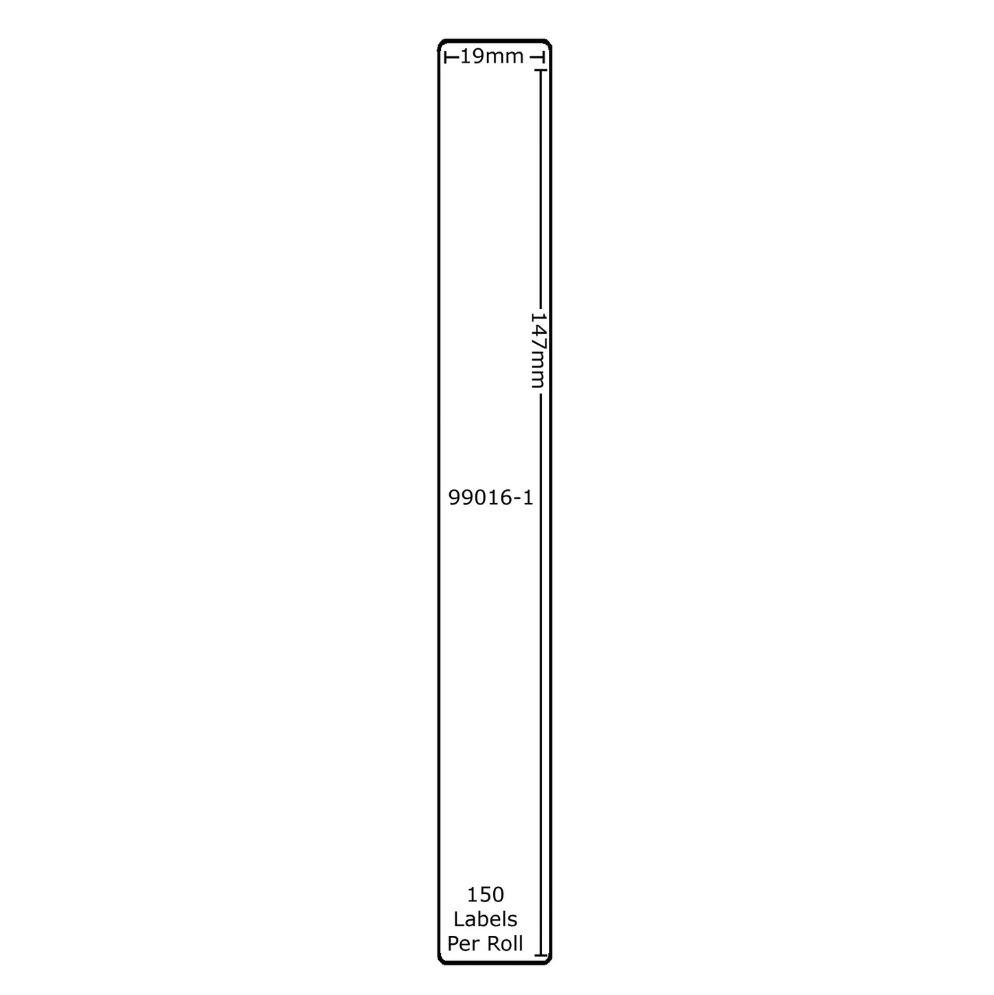 Dymo Compatible Labels 99016-1 (19x147mm) tradingmadeeasy.co.uk