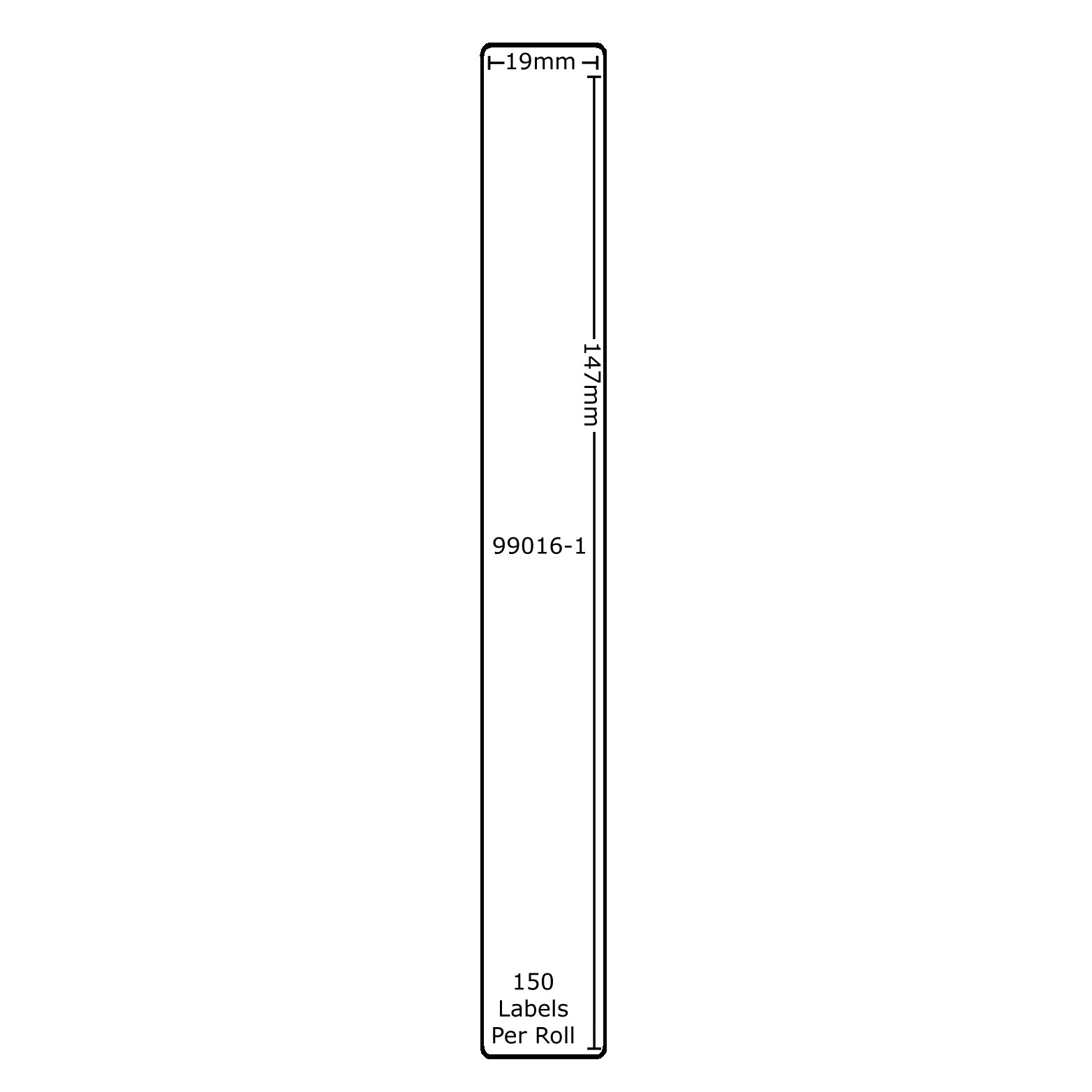 Dymo Compatible Labels 99016-1 (19x147mm) tradingmadeeasy.co.uk