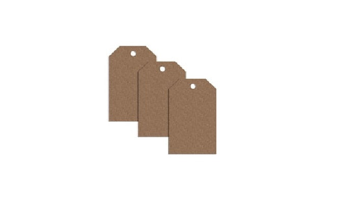 100 x Unstrung Plain Brown Card Clothing Tags 50mm x 30mm tradingmadeeasy.co.uk
